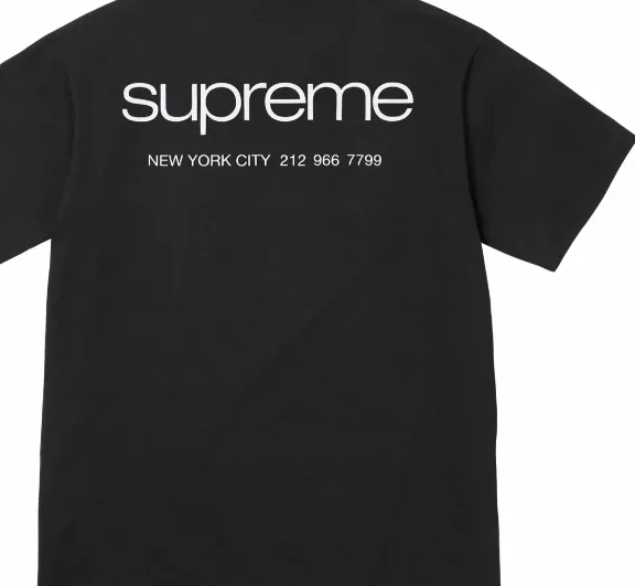 M XL S Black L and NYC sleeved Short 23FW Store Tee Information White 0827